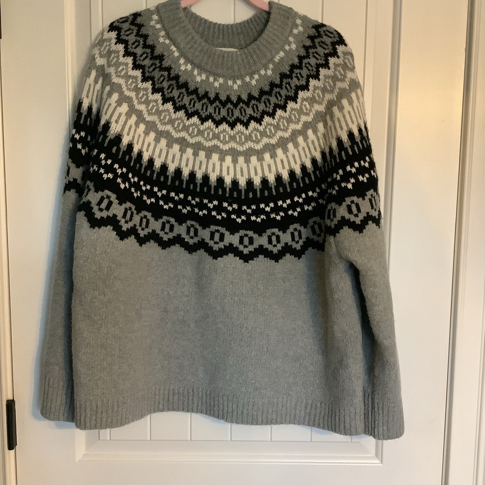 Universal Thread Fair Isle Patterned Crewneck Sweater